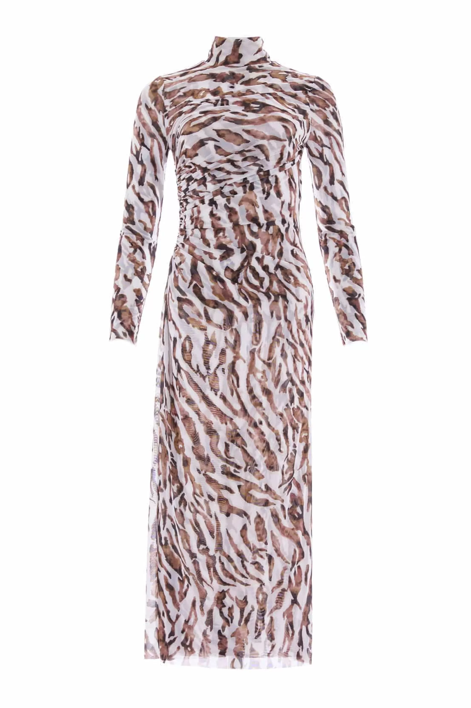 Women Needle & Thread Plus Size | Printed Dresses-Zebra Turtleneck Ankle Gown